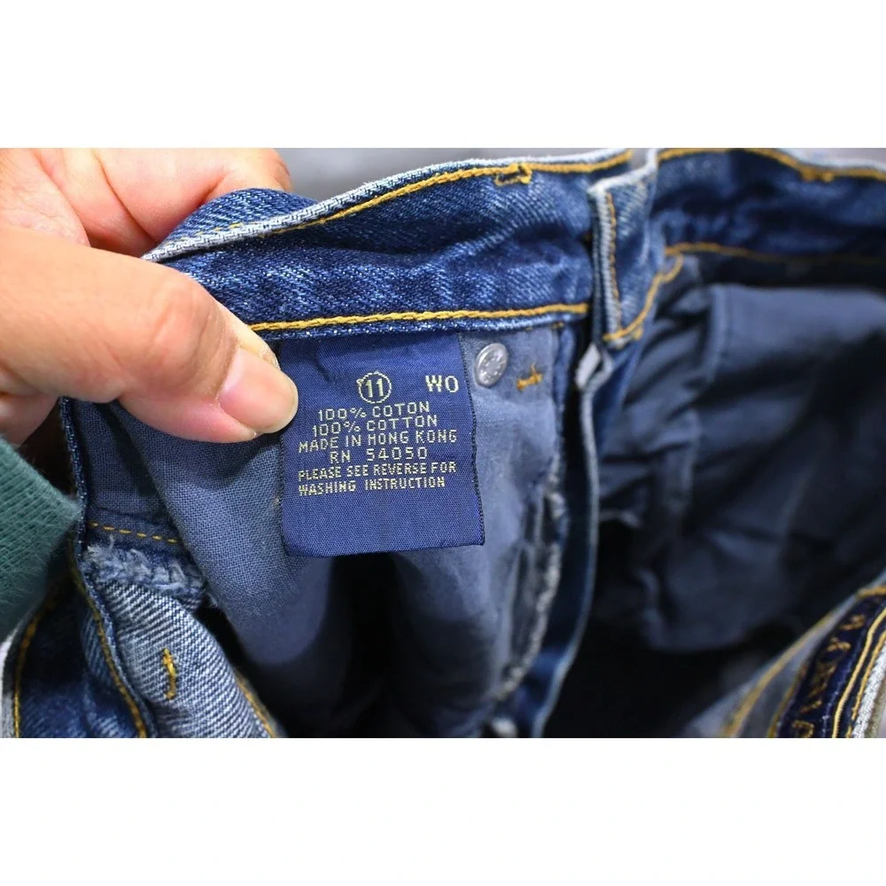 Vintage Gloria Vanderbilt Y2K High Rise Tapered Mom Jeans Blue Denim Womens 11